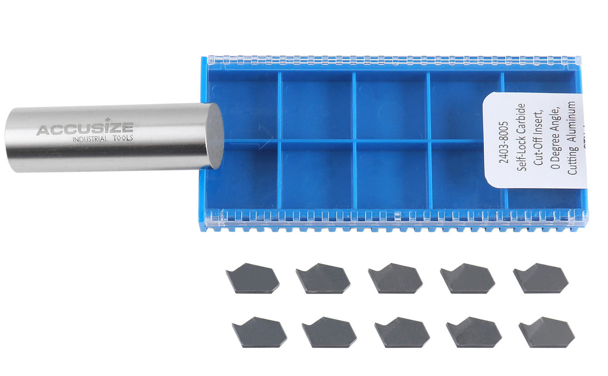 Self-Lock Carbide Cut-off GTN Carbide Inserts, 0 Degree Angle, for Cutting Steel, Aluminum or Stainless Steel