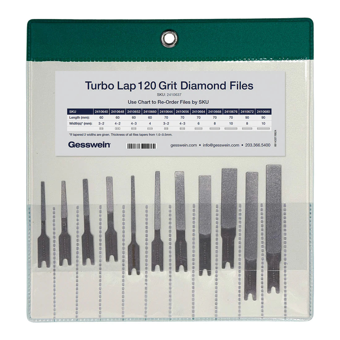 Turbo Lap Diamond Files (Set of 11)