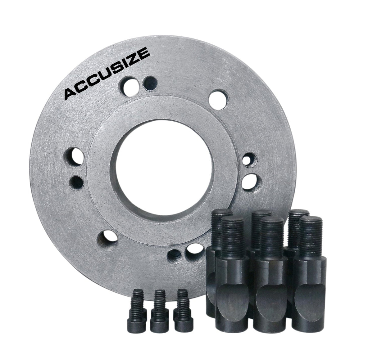 Fully Machined Lathe Chuck Back Plate, D1 Type Adapter for Most 4 Jaw Independent Chucks