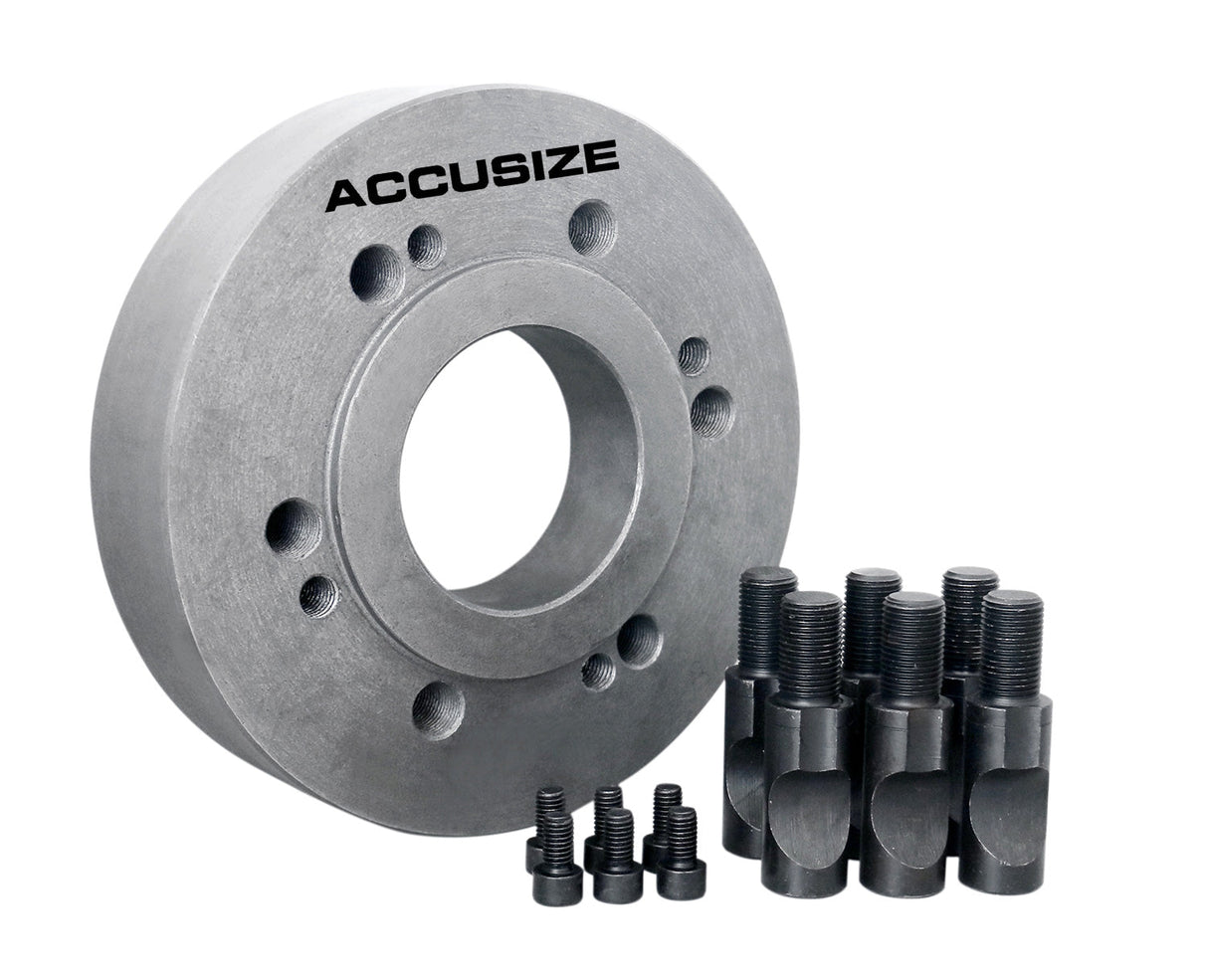 Fully Machined Lathe Chuck Back Plate, D1 Type Adapter for Most 4 Jaw Independent Chucks