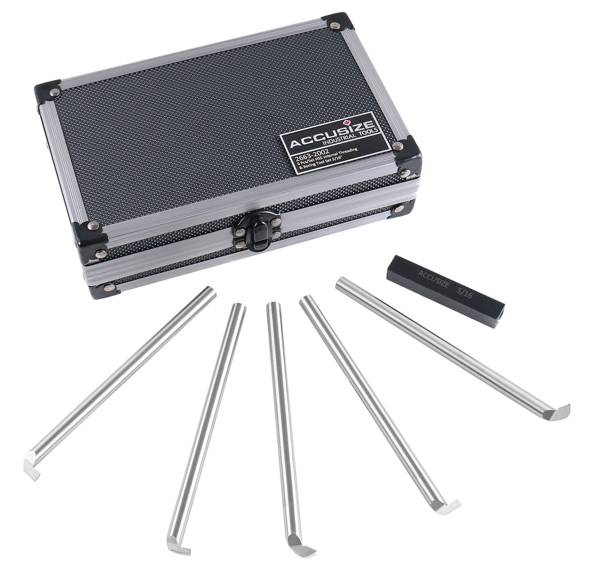 6pc H.S.S. Internal Threading & Boring Tool Set, 1/4", 5/16", 3/8" & 1/2"