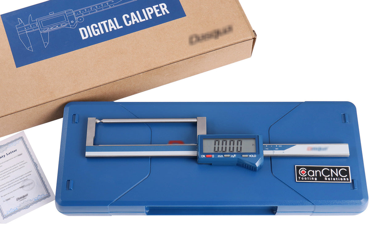 Brake Rotor Gauge Wheels on Large Digital Electronic Display Caliper, IP54, 0-3.2" 0.0005" / 0-80 x 0.01 mm, 2818-1030