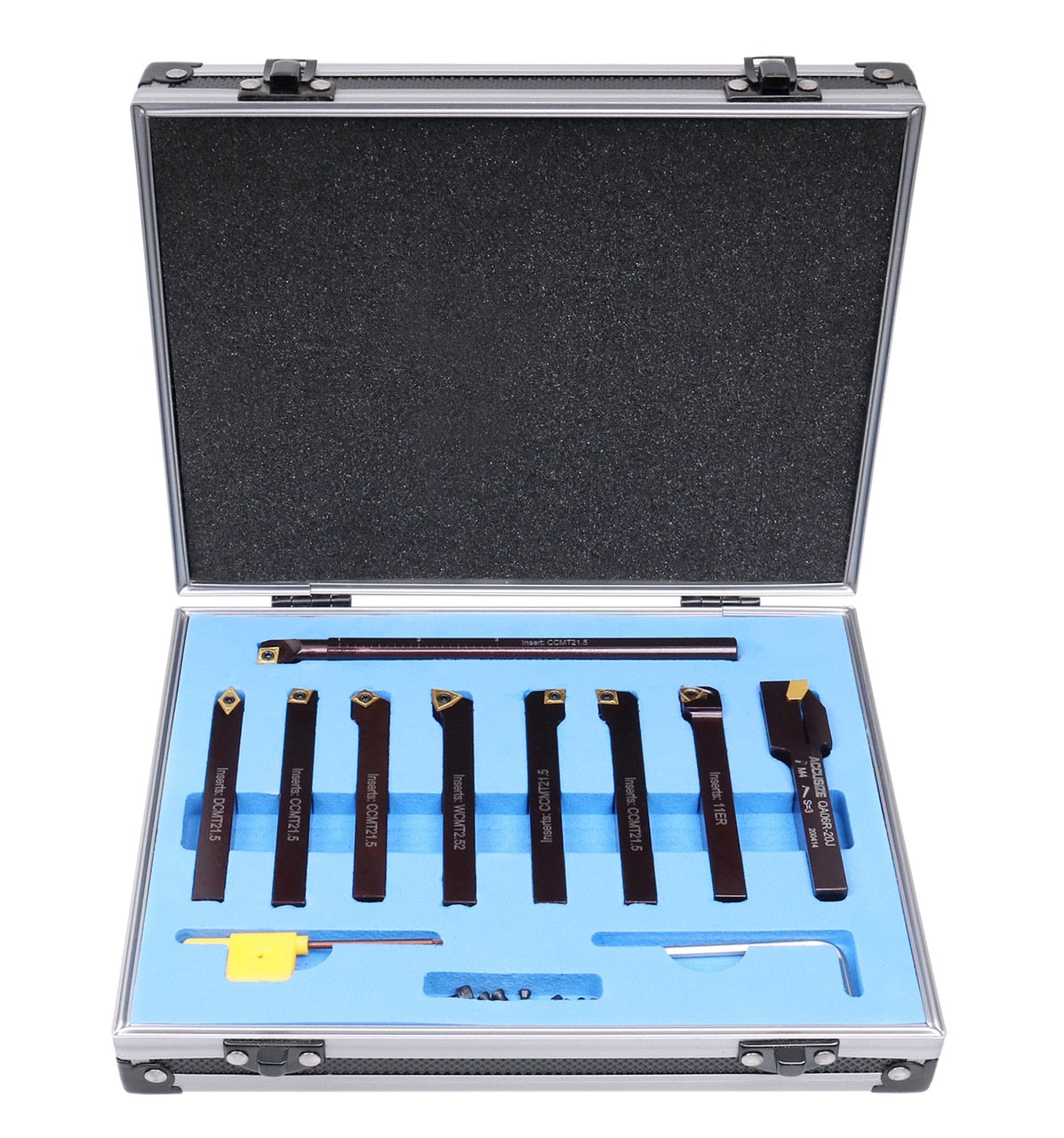 3/8" 9 Pieces/Set, Indexable Carbide Turning Tools and Boring Bar, 2988-0038