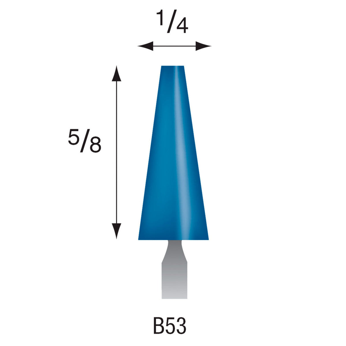 Blue Mounted Stones - "B" Style - 1/8" Shank (Pkg. of 24)