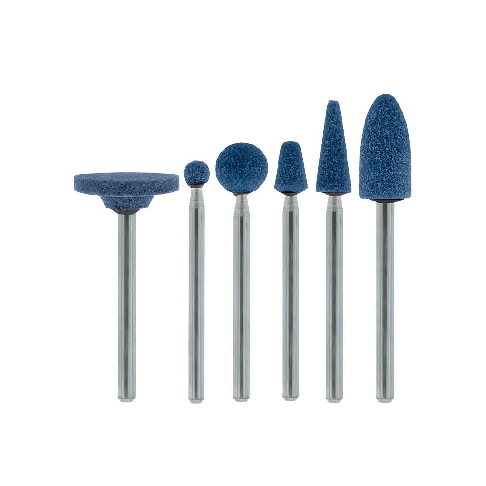 Blue Mounted Stones - "B" Style - 1/8" Shank (Pkg. of 24)