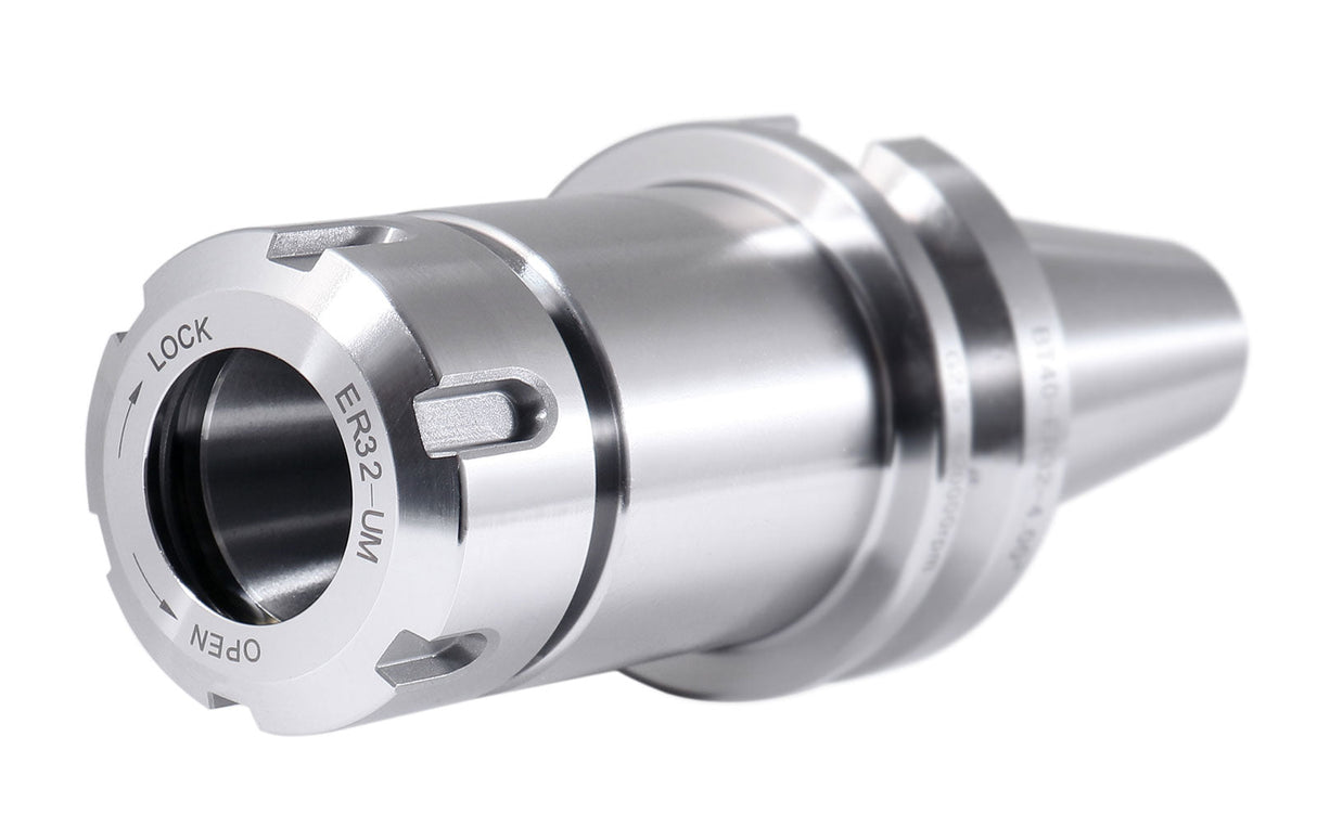 Premium V-Flange CAT40 and BT40 to ER Style Collet Chucks, Balanced to 20,000 RPM at G2.5