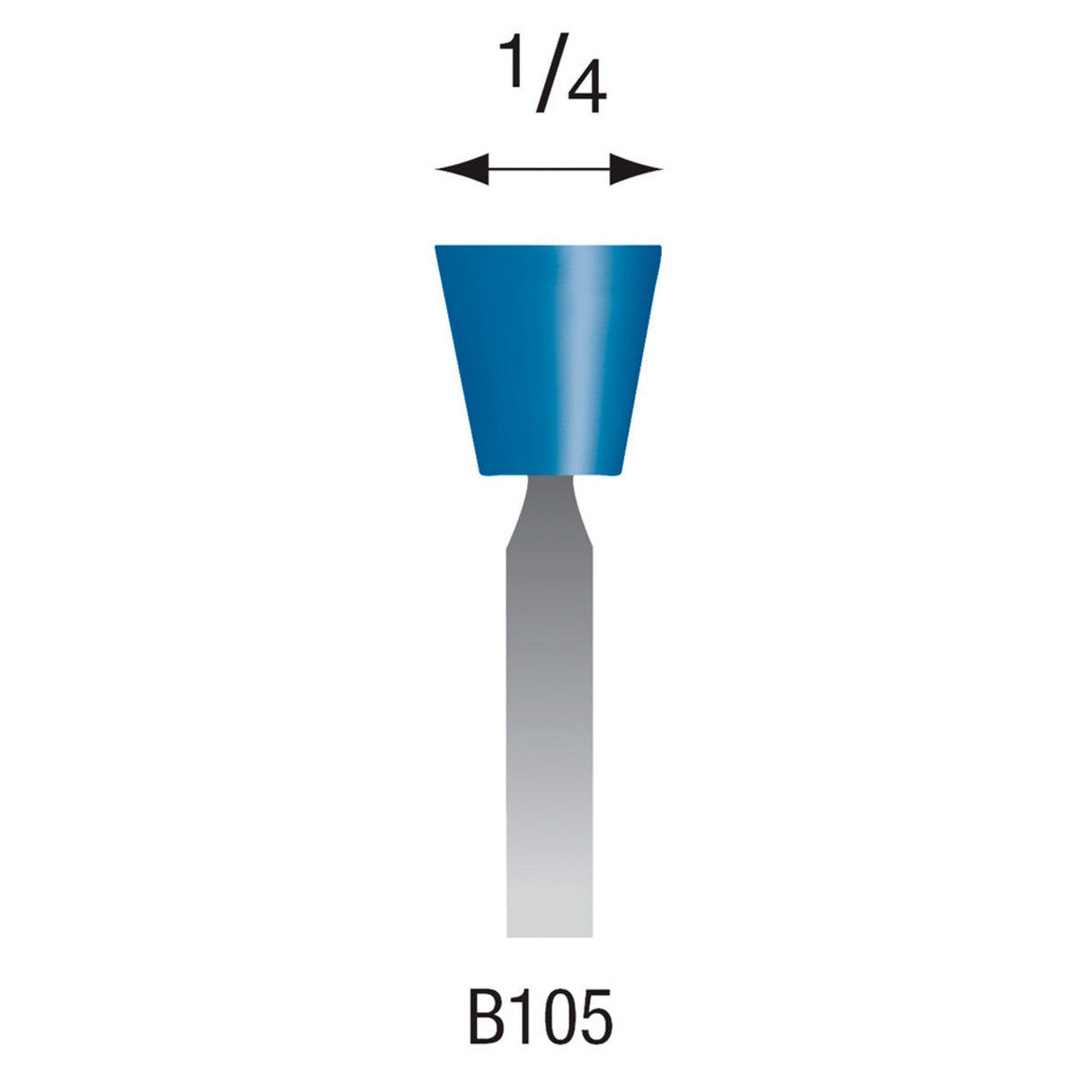 Blue Mounted Stones - "B" Style - 1/8" Shank (Pkg. of 24)