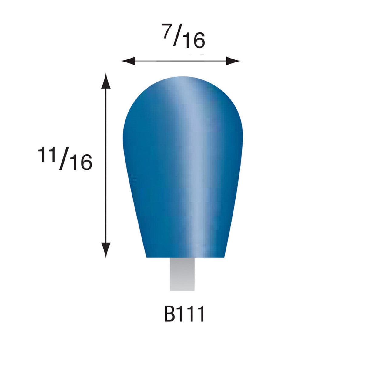 Blue Mounted Stones - "B" Style - 1/8" Shank (Pkg. of 24)
