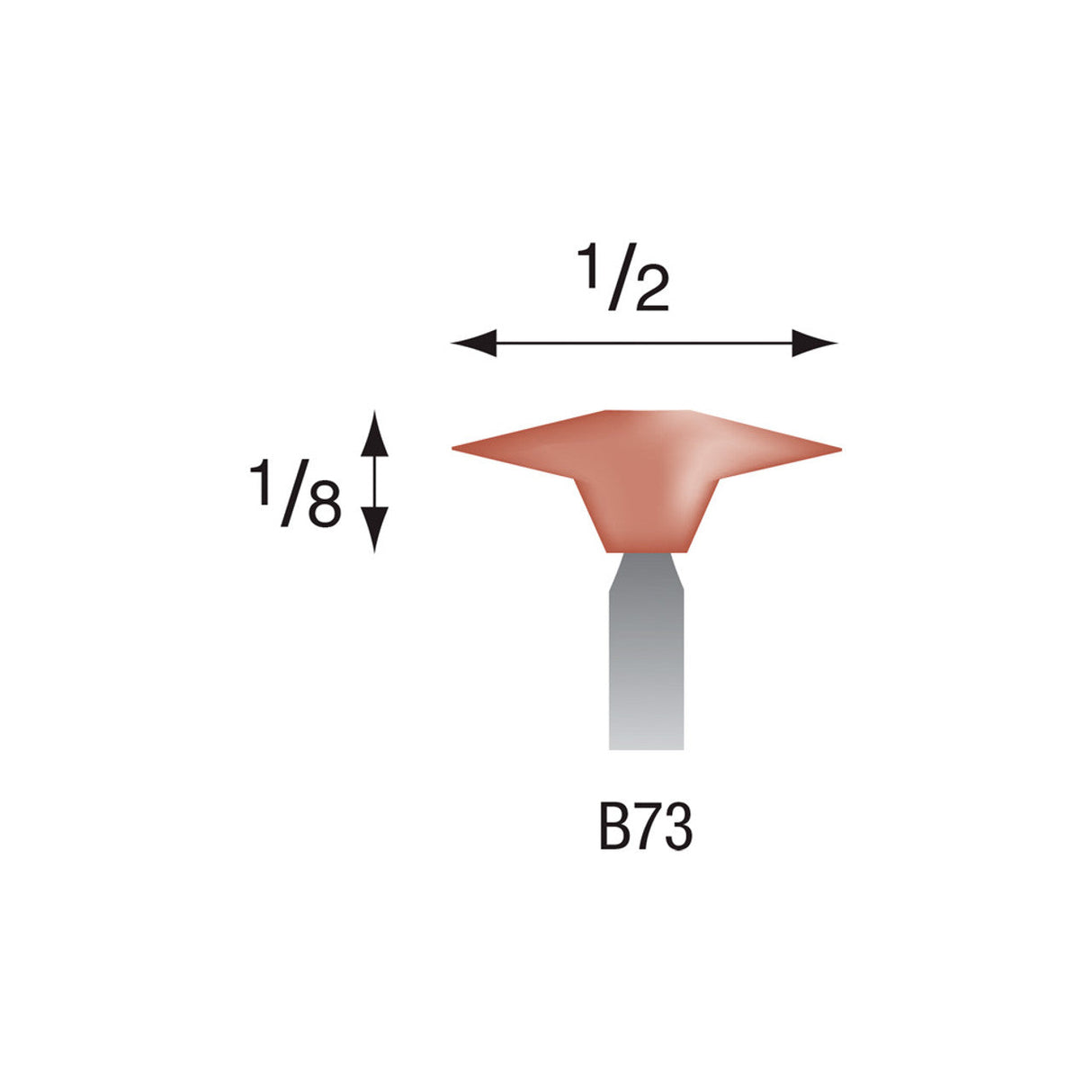 Red Mounted Stones - "B" Style - 1/8" Shank (Pkg. of 24)