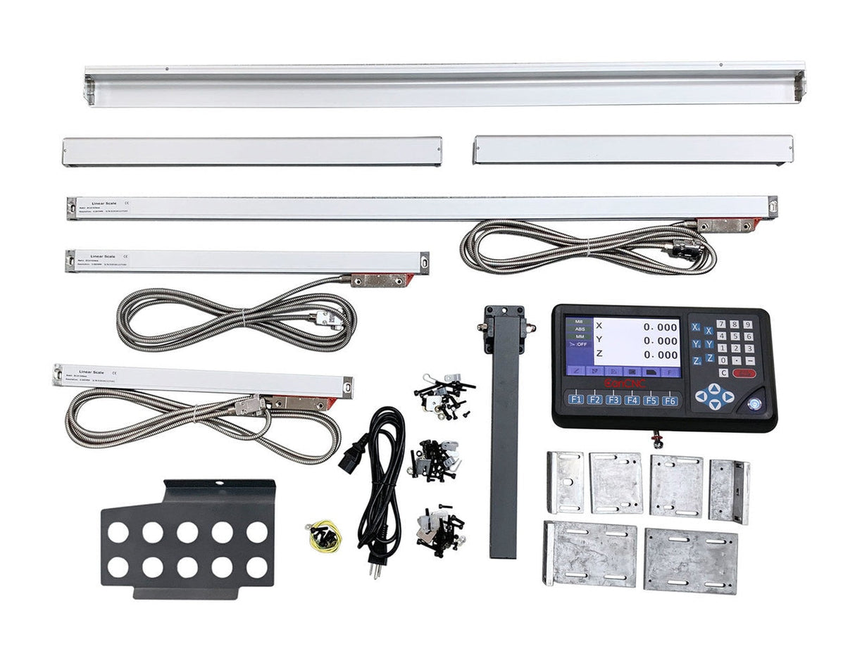 3-Axis Digital Read Out DRO Glass Scale Kit for Milling Machine on Knee (X, Y, Z)