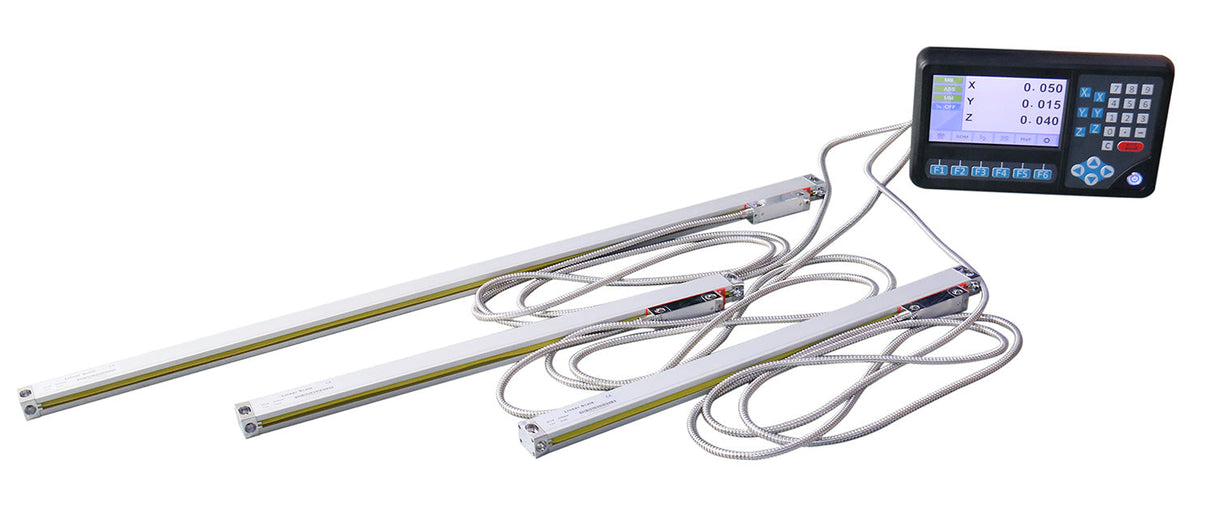 3-Axis Digital Read Out DRO Glass Scale Kit for Milling Machine on Knee (X, Y, Z)