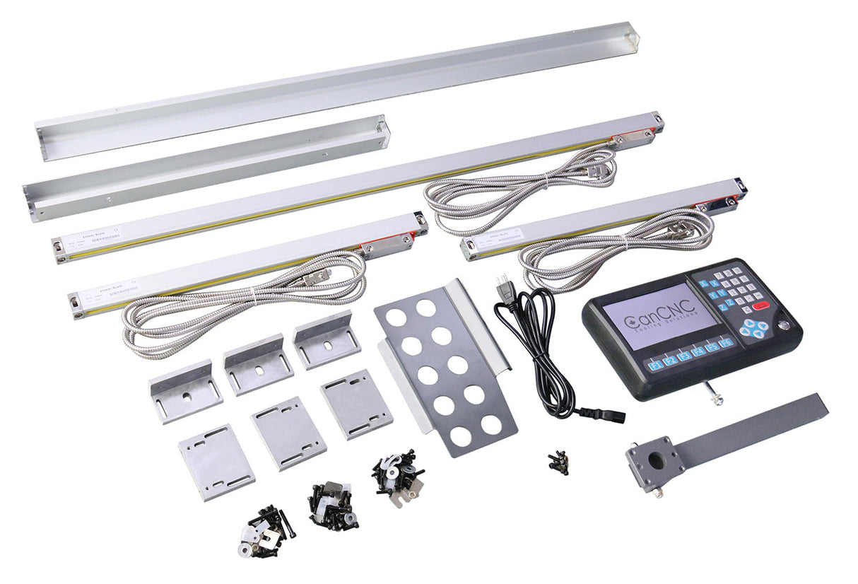 3-Axis Digital Read Out DRO Glass Scale Kit for Milling Machine on Knee (X, Y, Z)