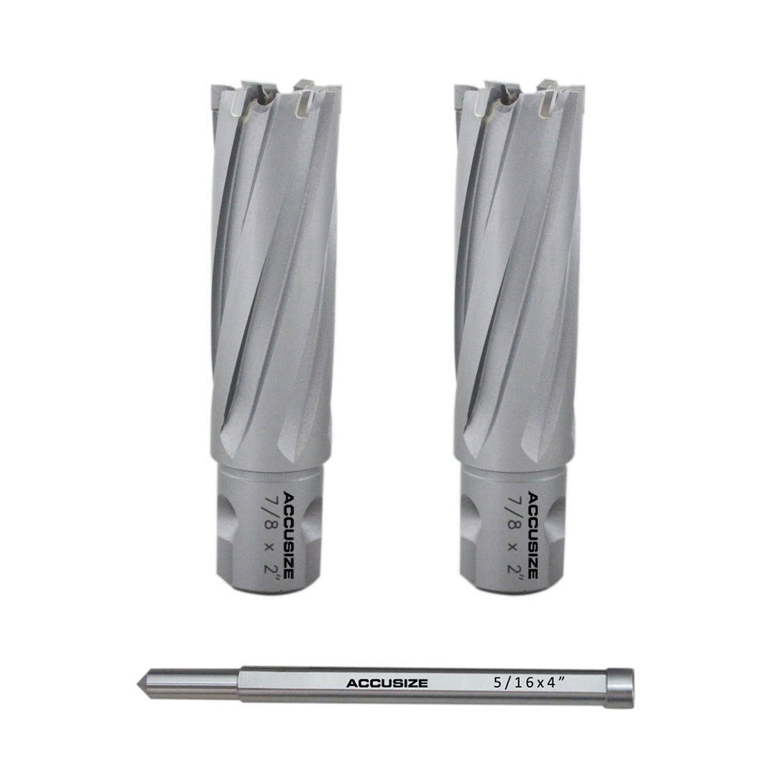7/8"x2" Carbide Tipped Annular Cutters with One-Touch Shank with a Pilot Pin #3081-2019PIN