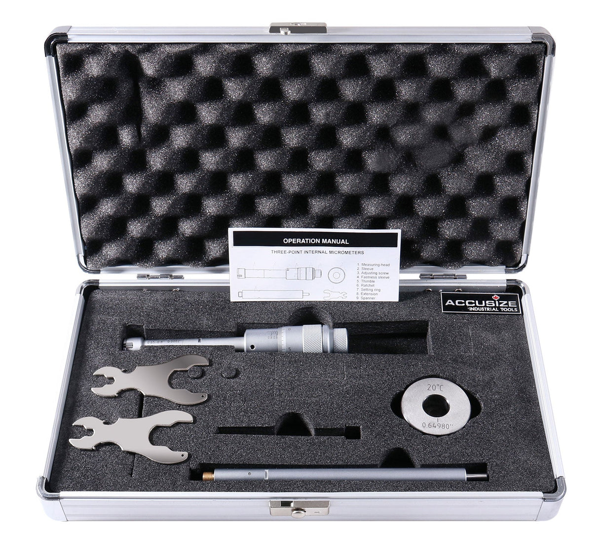 Three -Point Internal Micrometers, Ratchet Stop
