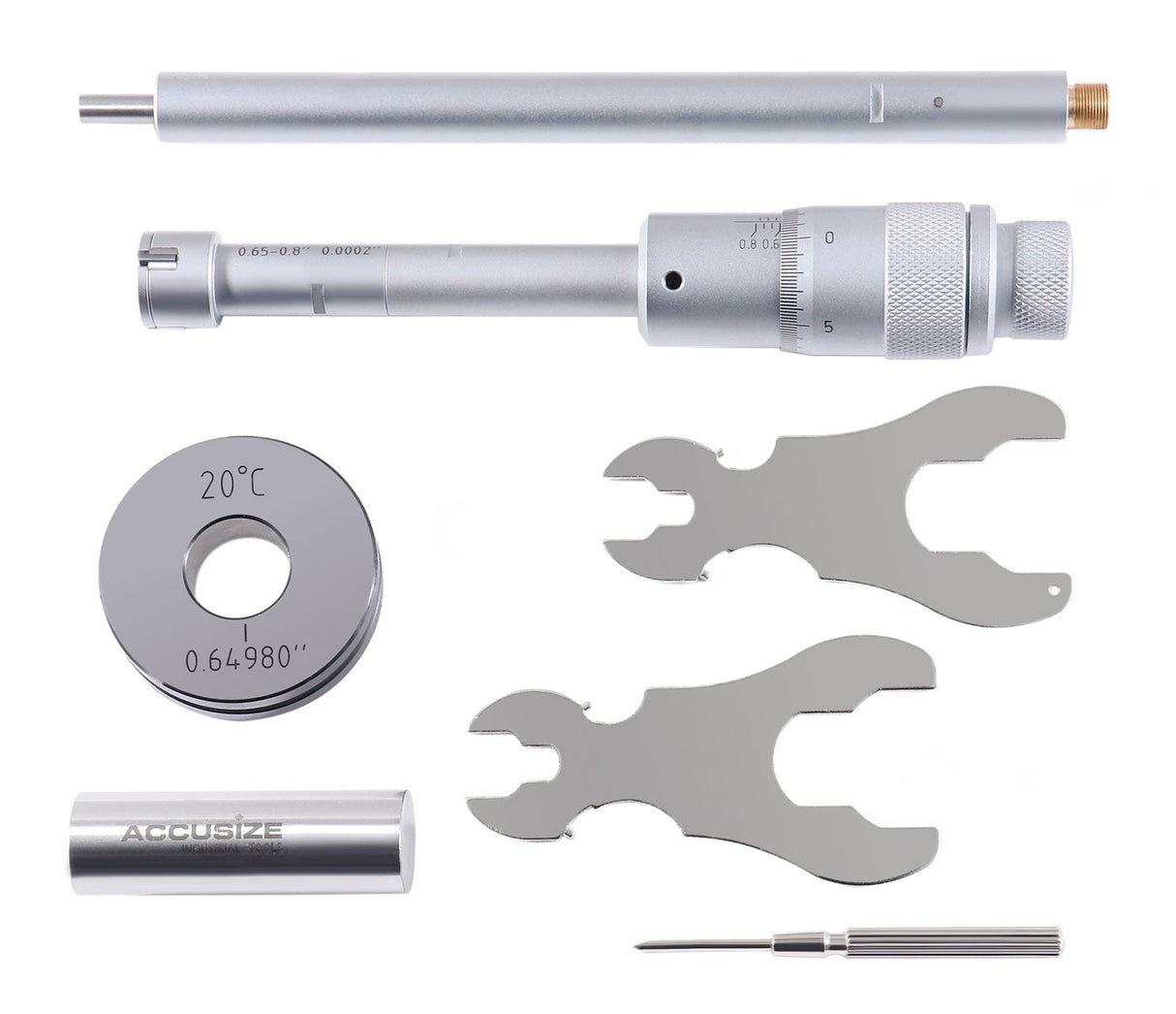 Three -Point Internal Micrometers, Ratchet Stop