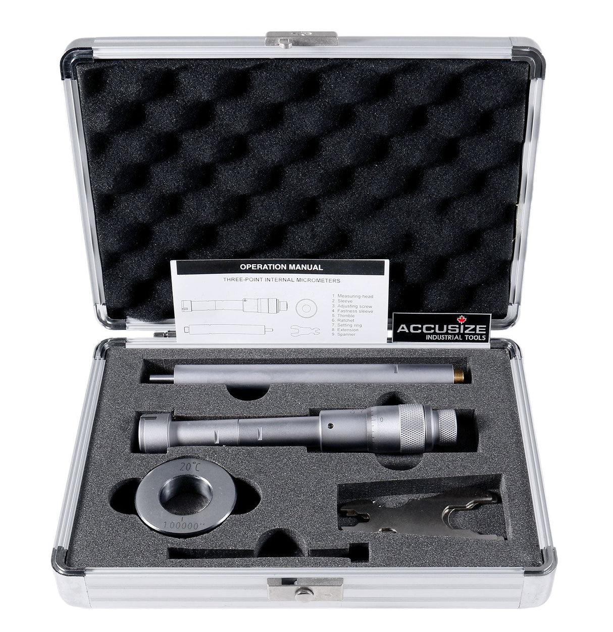 Three -Point Internal Micrometers, Ratchet Stop