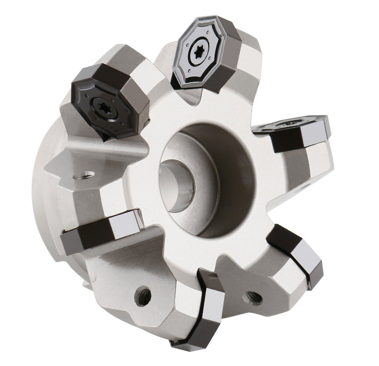 45 Degree Indexable Face Mill with ONHU08T508 Inserts, OCTAGONAL Double-Side Inserts with 16 Cutting Edges