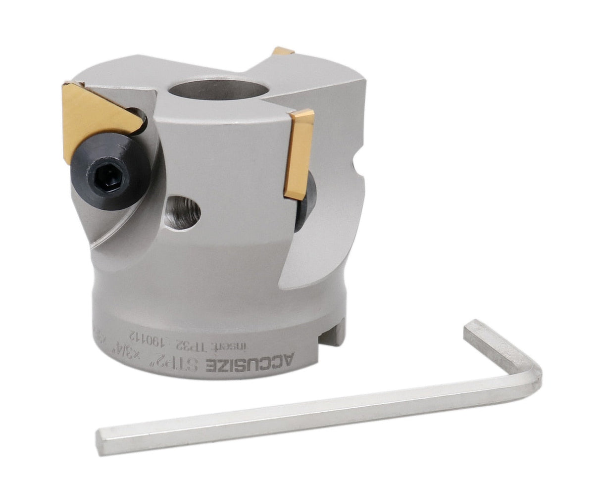 3508-0012, 2" Indexable Face Shell Mill 90 Deg., Positive Rake with TPG322 Inserts