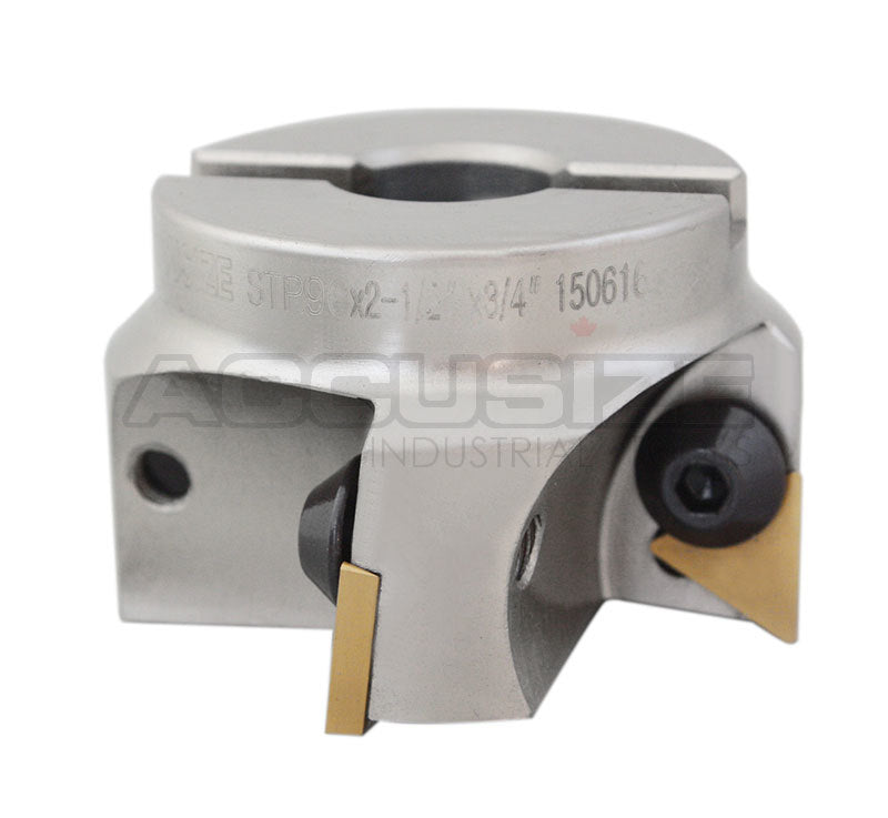 3508-0016, 2-1/2" Indexable Face Shell Mill 90 Deg., Positive Rake w/ TPG322 Inserts