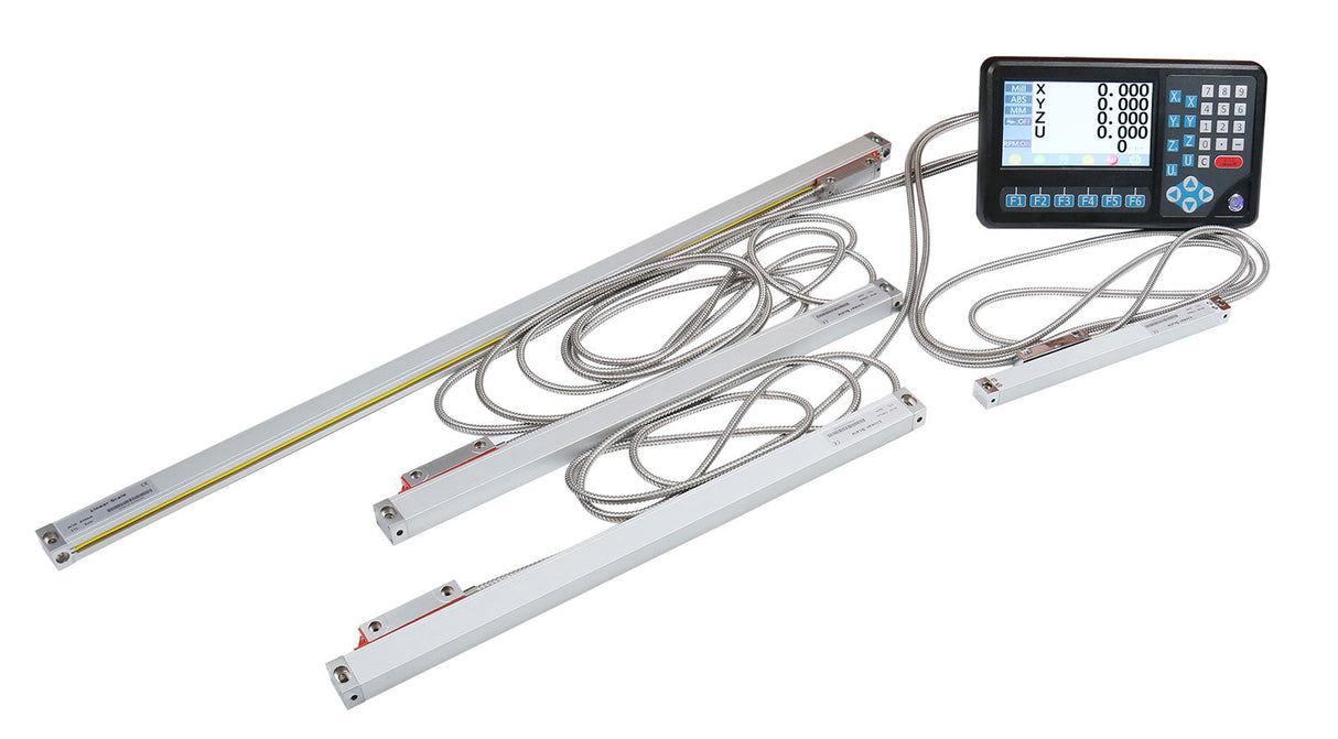 4-Axis DRO for Milling Machine Package on Quill, Glass Scale, DITRON