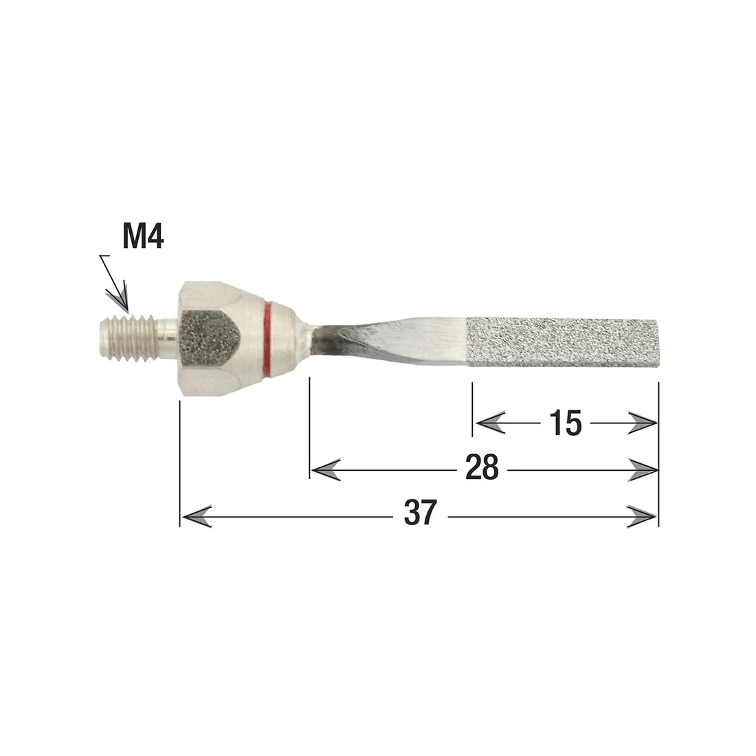 Mounted Diamond Files - Flat 4 x 1 x 15