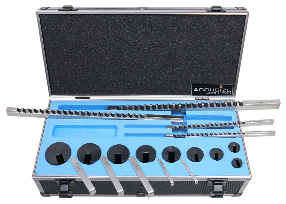 5100-0010, No.10 Standard HSS Keyway Broach Sets