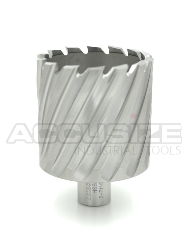 2" Cutting Depth, H.S.S. Annular Cutters with 3/4" or 1-1/4" Weldon Shank, CBN Ground, ANSI Standard