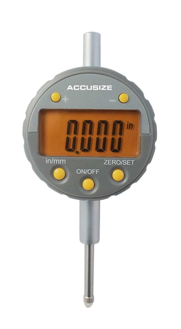 611H-1348Y, 0-1/2'' x 0.00005'' Electronic Digital Indicator with Yellow LCD