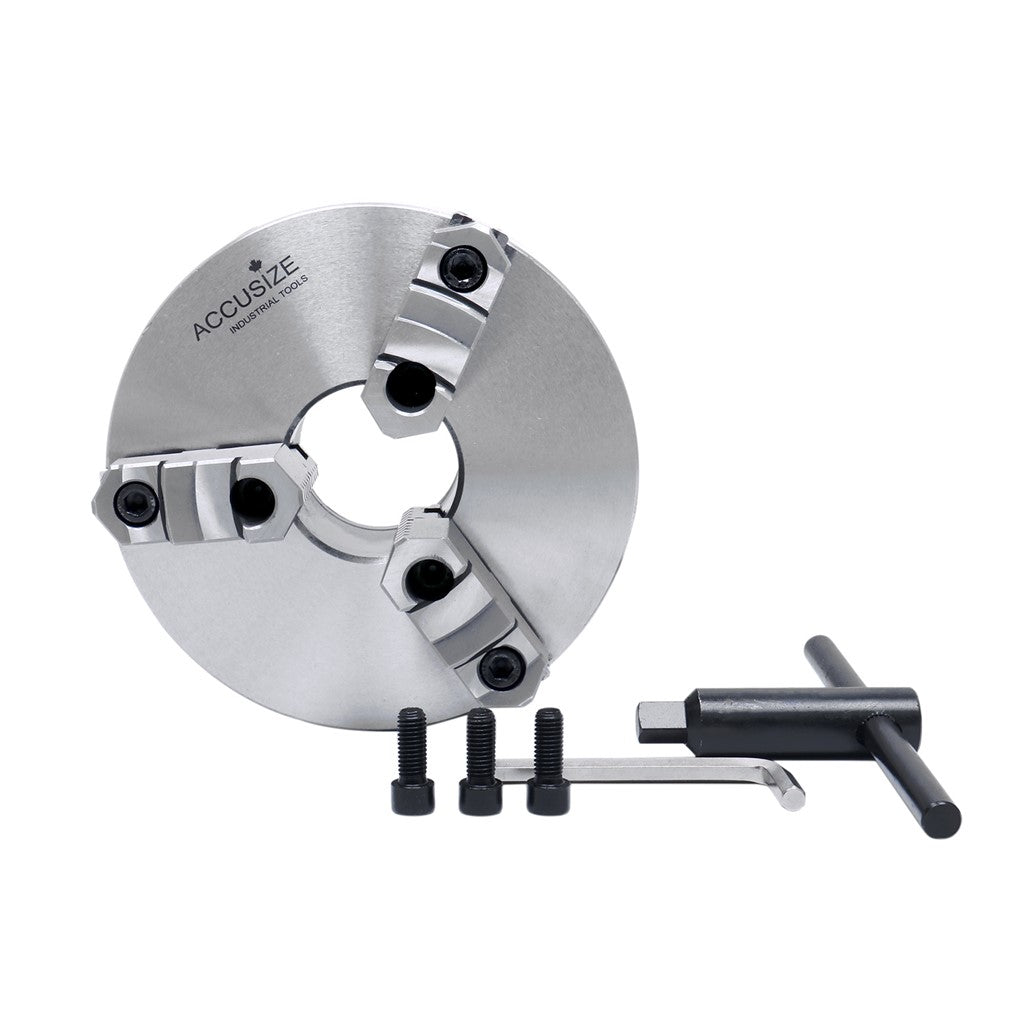 Two-Piece Reversible Jaw 3-Jaw Chucks, Plain Back