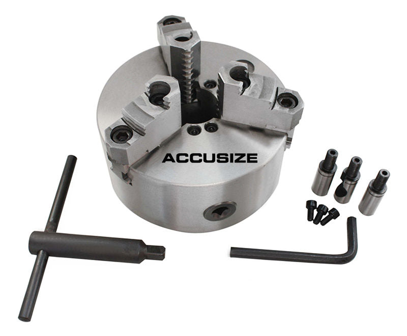 Two-Piece Reversible Jaws 3-Jaw Lathe Chucks, Direct Mount