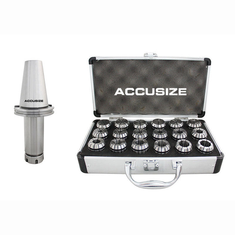 CAT50 V-FLANGE ER32 Collet Chuck & 18 pc Collet Set