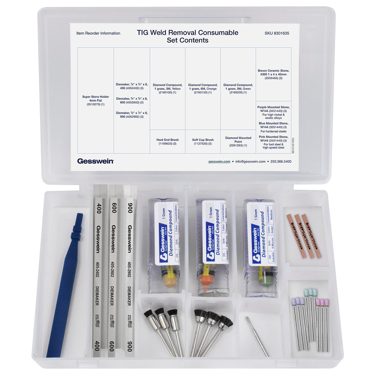 TIG Weld Removal Consumable Set