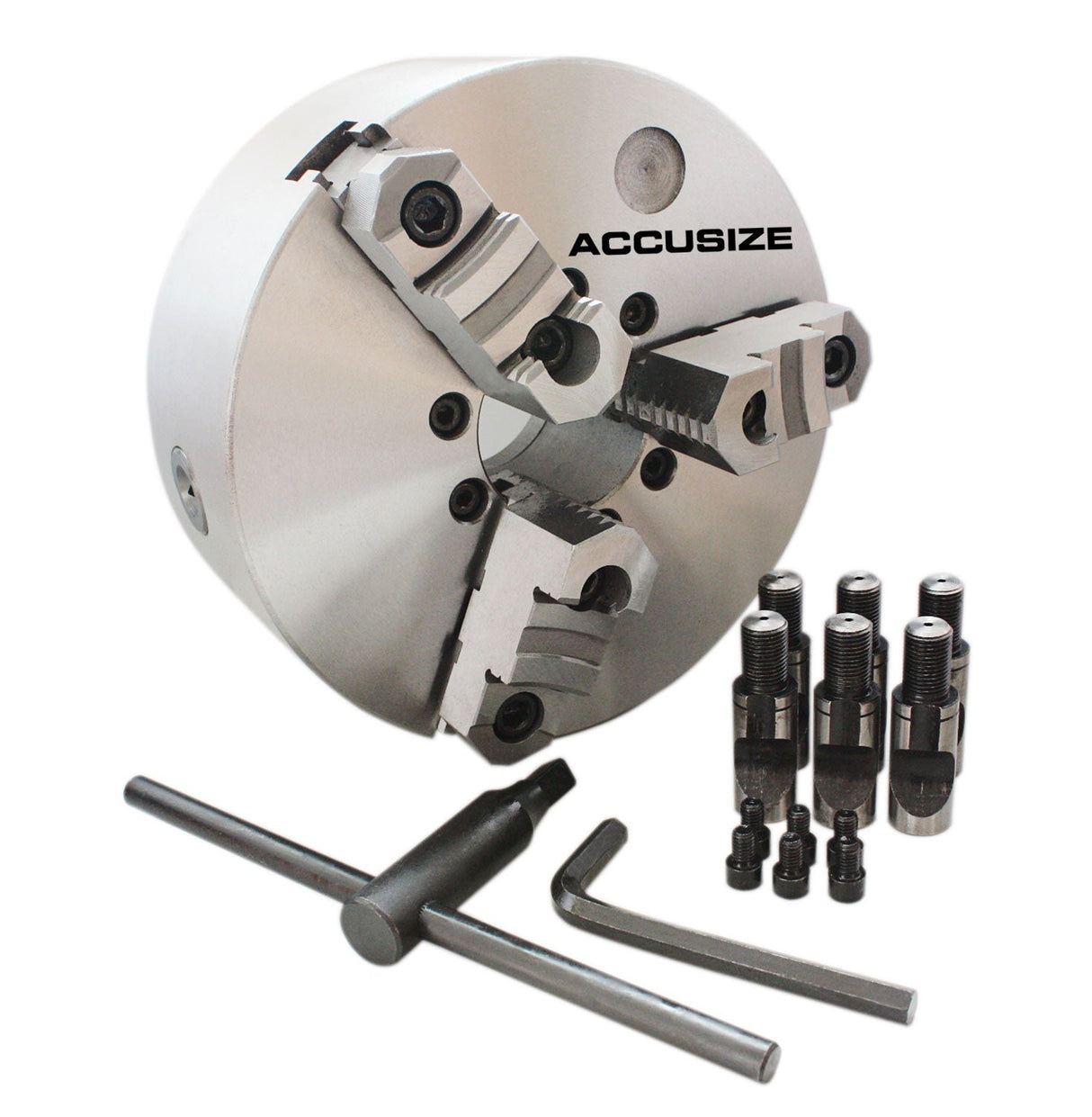 Two-Piece Reversible Jaws 3-Jaw Lathe Chucks, Direct Mount