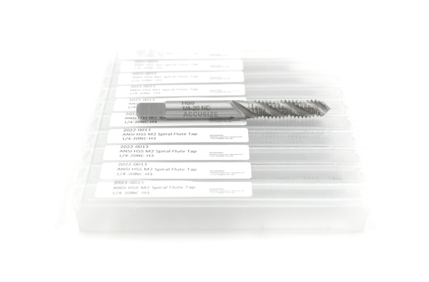 HSS Spiral Flute Taps, ANSI, Ground, 10 pcs/set or 5pcs/set