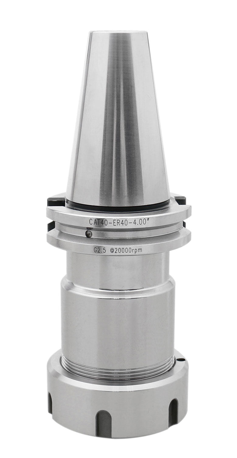 Premium V-Flange CAT40 and BT40 to ER Style Collet Chucks, Balanced to 20,000 RPM at G2.5