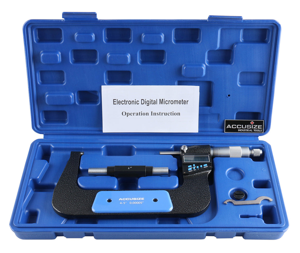 Electronic Digital Micrometers, 7 Keys, 0-1", 1-2", 2-3", 3-4", 4-5", & 5-6", inch, imperial
