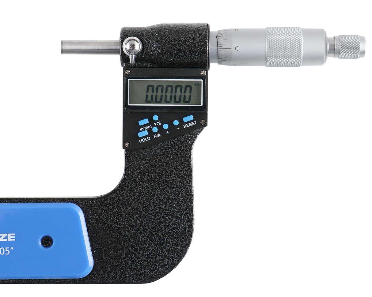 Electronic Digital Micrometers, 7 Keys, 0-1", 1-2", 2-3", 3-4", 4-5", & 5-6", inch, imperial