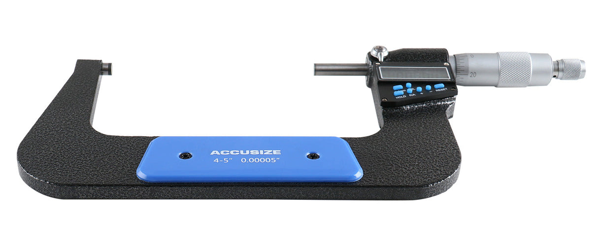 Electronic Digital Micrometers, 7 Keys, 0-1", 1-2", 2-3", 3-4", 4-5", & 5-6", inch, imperial