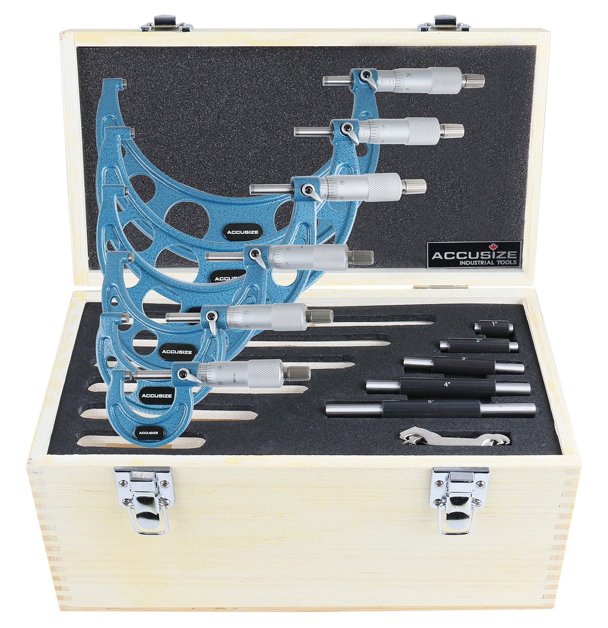 EG00-0906, 0 - 6" X 0.0001" 6 pc/set Ultra-Precision M-Type Outside Micrometer Sets