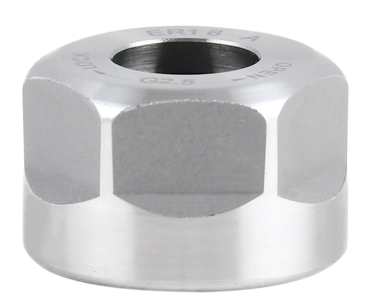 Hex ER16 Collet Nut, Slotted ER32 & ER40 Collet Nut, Balanced to 20,000 RPM at G2.5