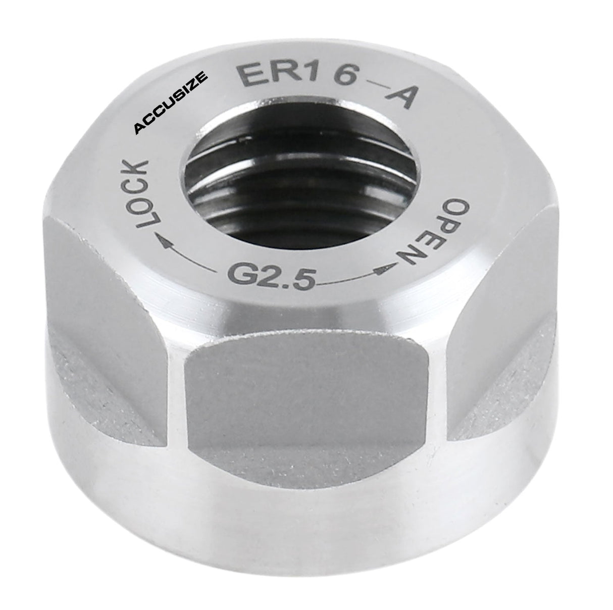 Hex ER16 Collet Nut, Slotted ER32 & ER40 Collet Nut, Balanced to 20,000 RPM at G2.5