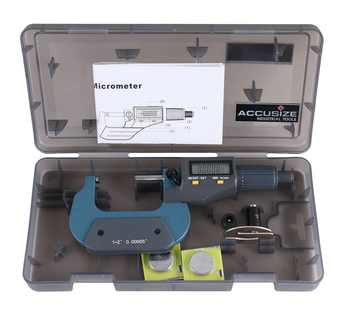 2-Key Electronic Digital Outside Micrometers w/ Output