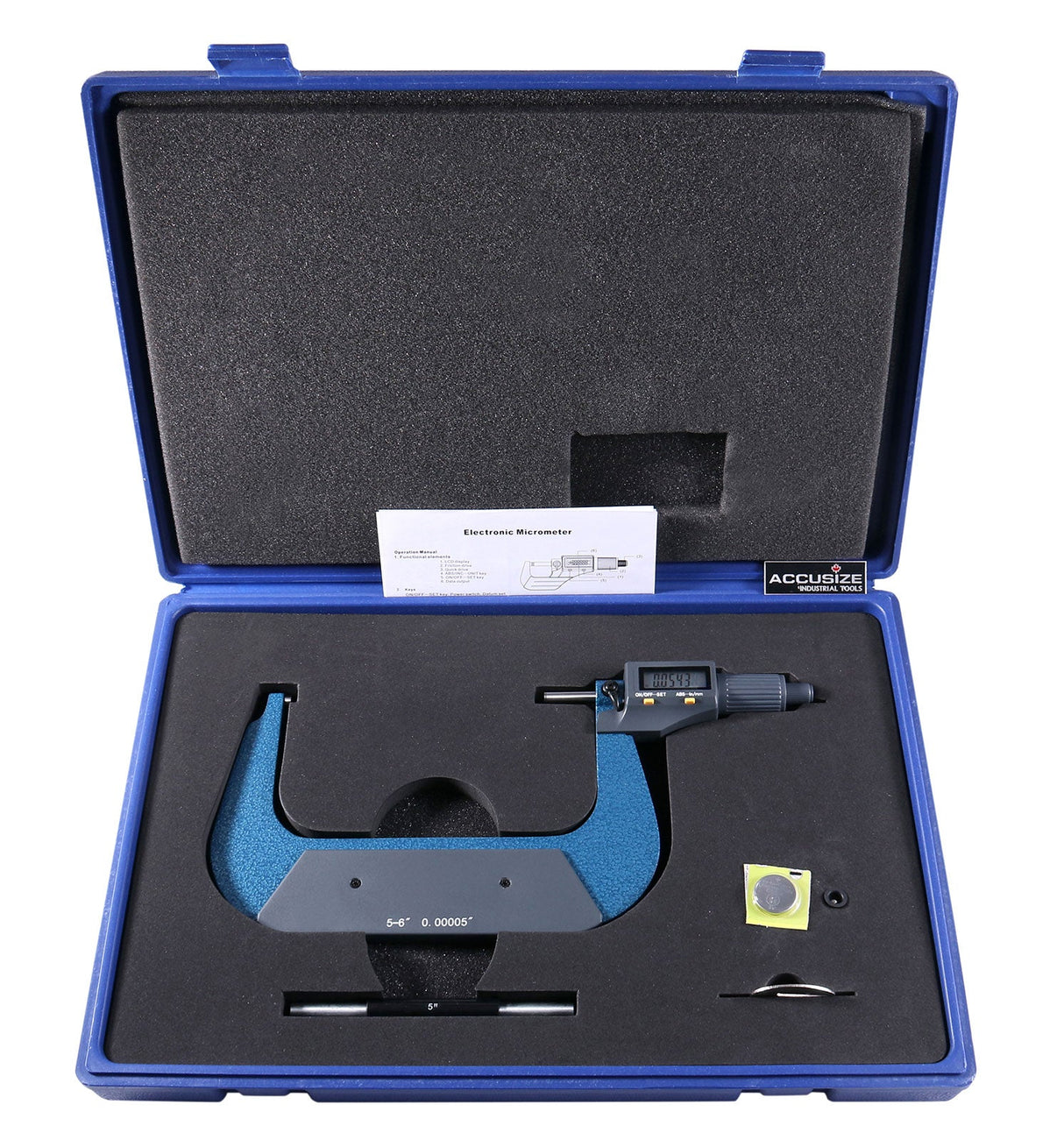 2-Key Electronic Digital Outside Micrometers w/ Output