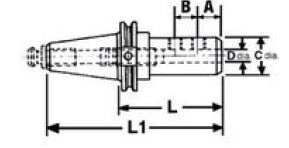 CAT50 C.N.C. End Mill Holders