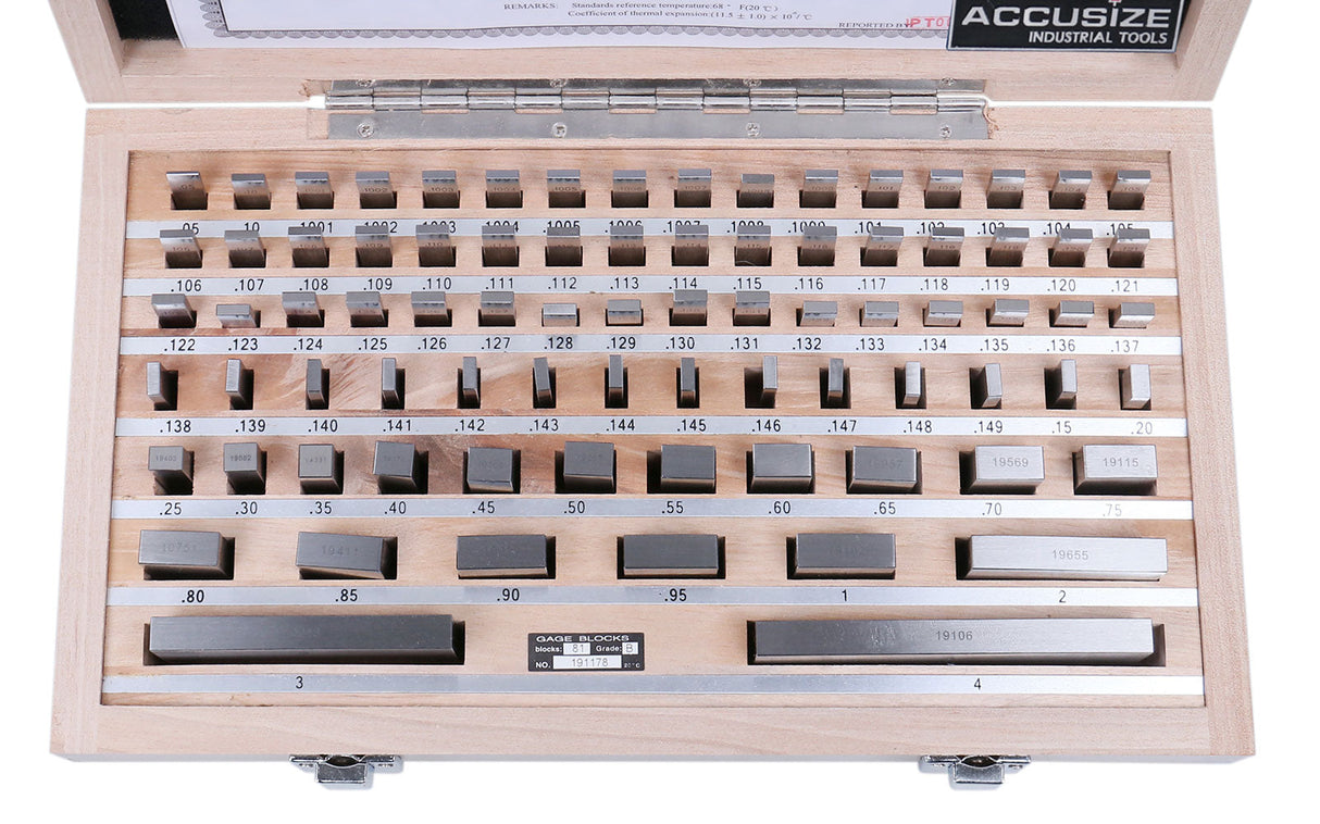 81 pc/set Steel Gage Block Set