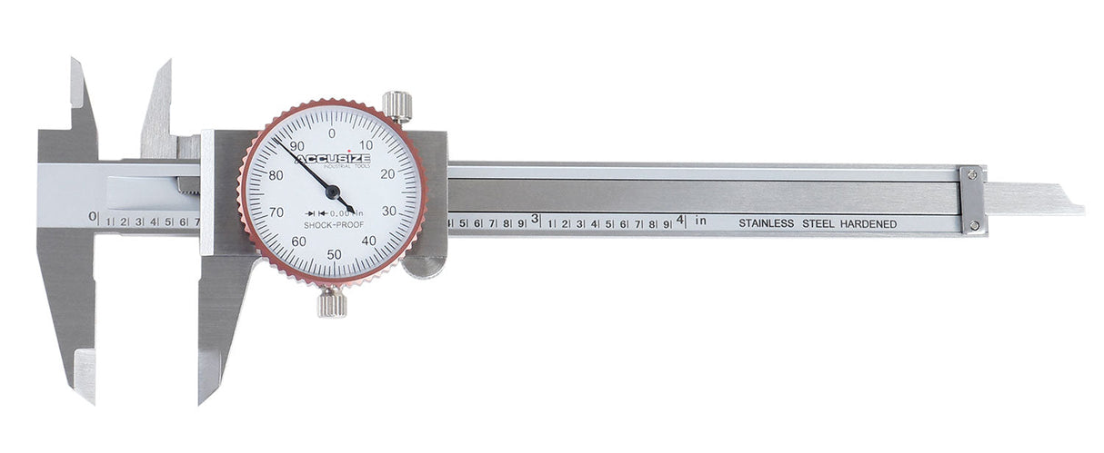 Dial Caliper, Stainless Steel, Inch.