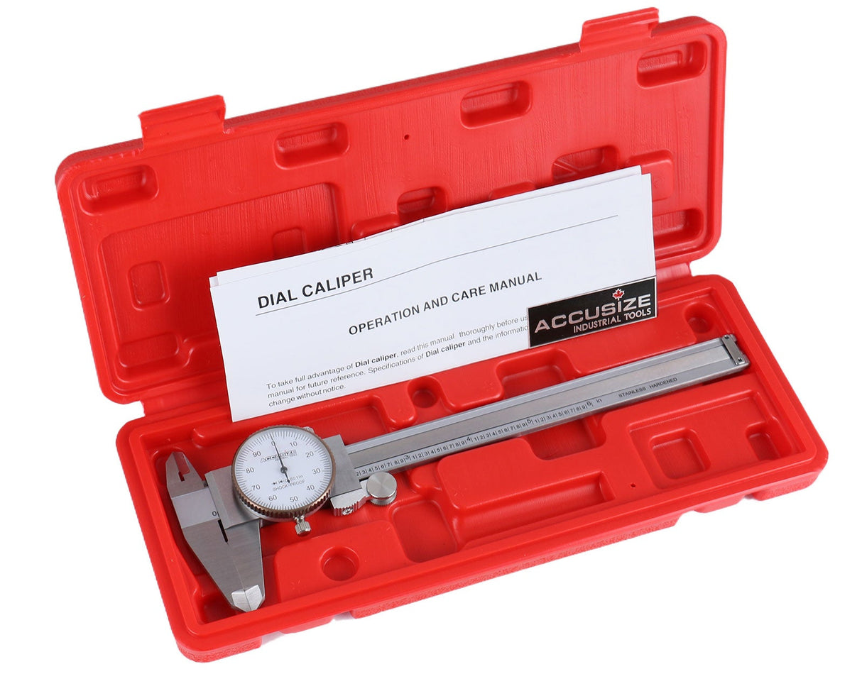 Dial Caliper, Stainless Steel, Inch.