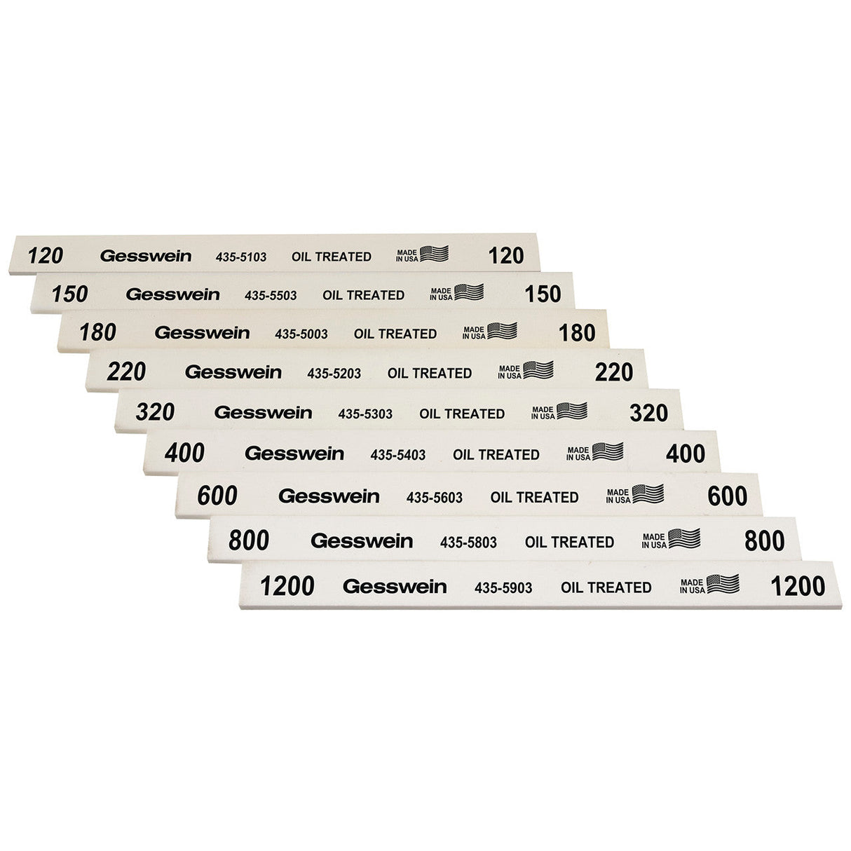 Gesswein® Finishing Stone All-Grit Sets - Oil-Treated (Set of 9)