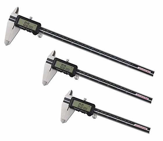 Full Screen LCD Electronic Digital Caliper, Metric/Inch/Fractional