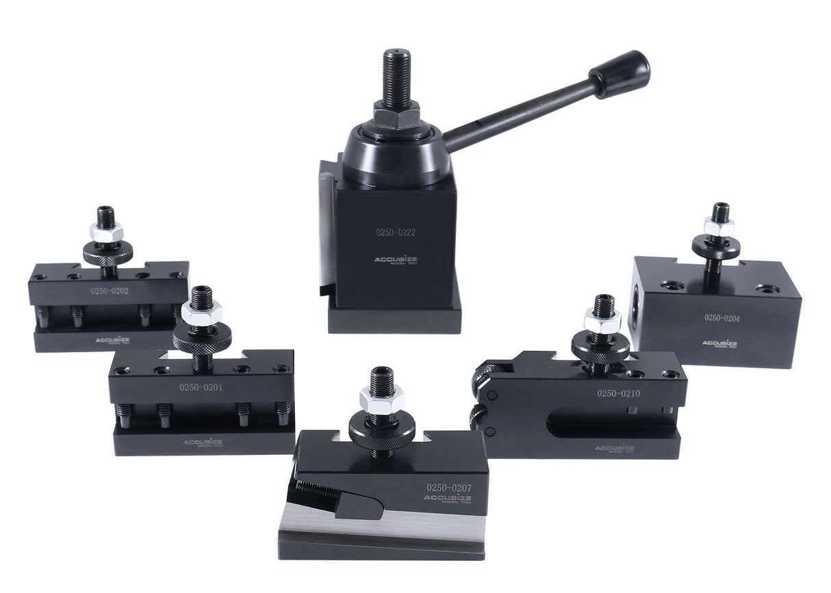 Quick Change Tool Post Sets (USA STYLE), Wedge Type (6 Piece/Sets)